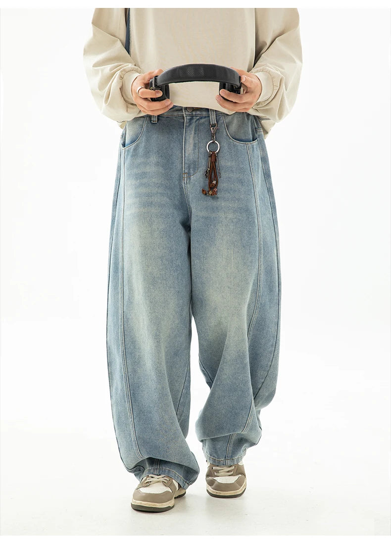Retro Washed Curved Jeans