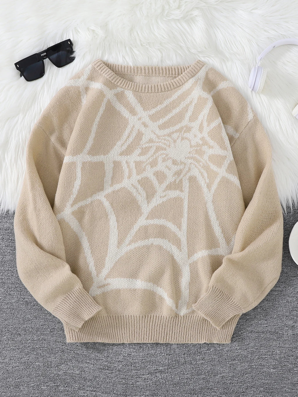 Spider Web Knit Sweater