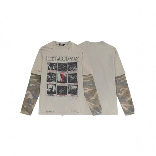 Camo Patchwork Layered Tee