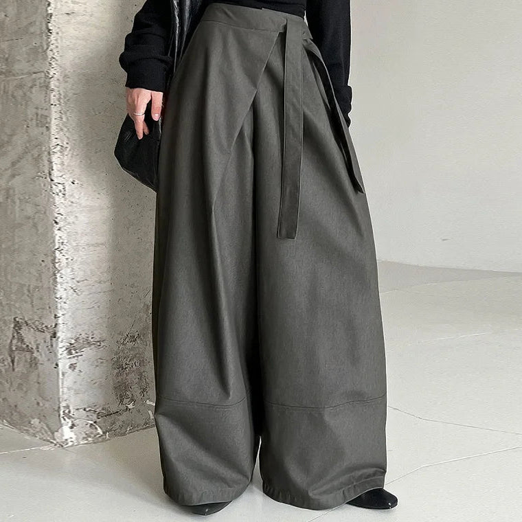 Lace-Up Wide Leg Joggers
