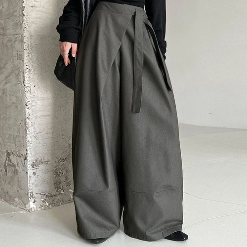 Lace-Up Wide Leg Joggers