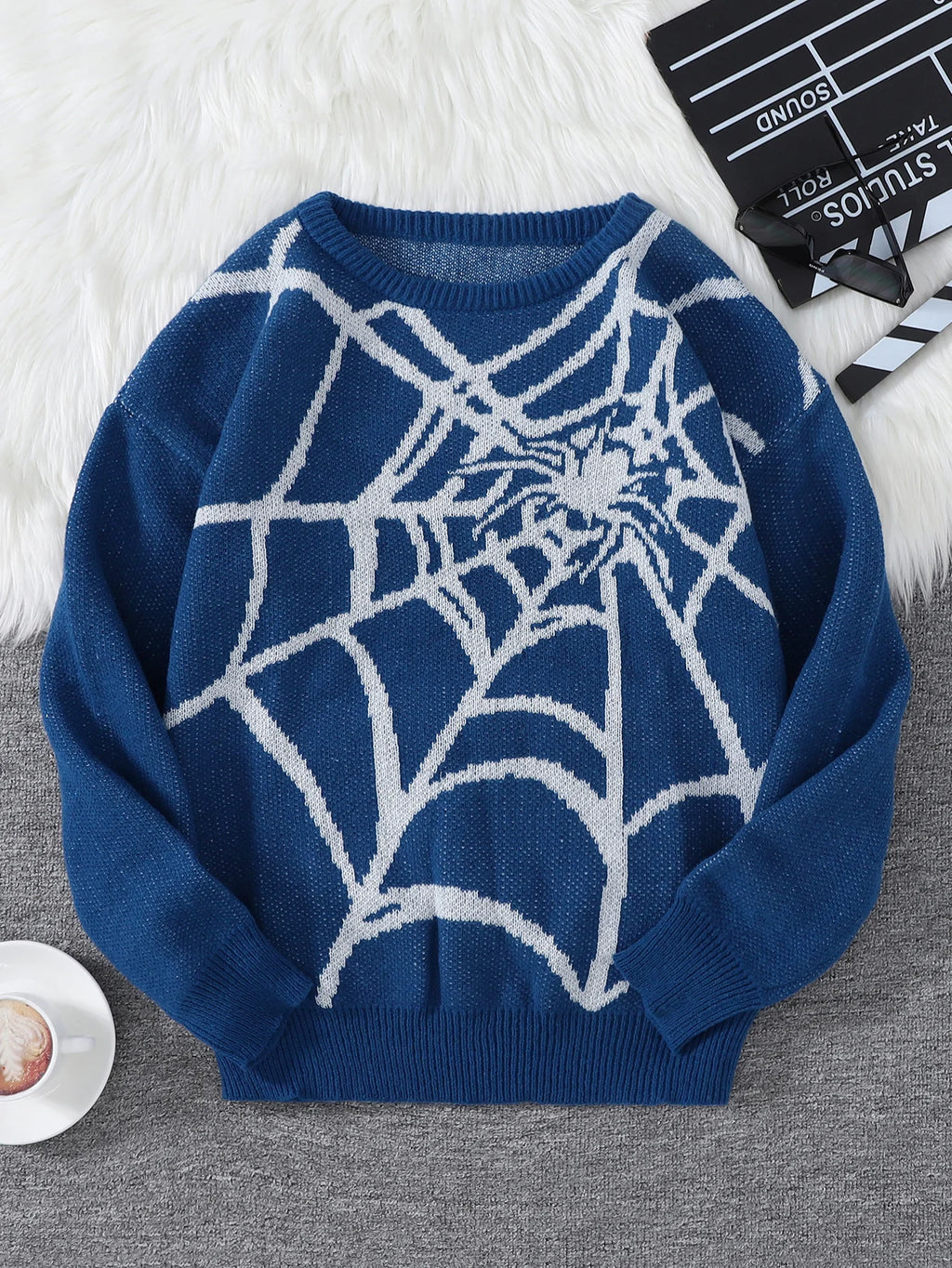 Spider Web Knit Sweater