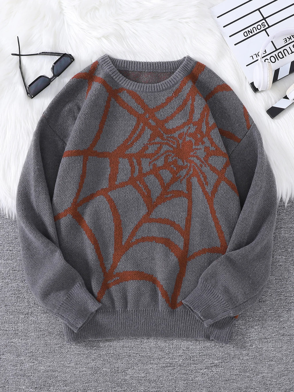 Spider Web Knit Sweater
