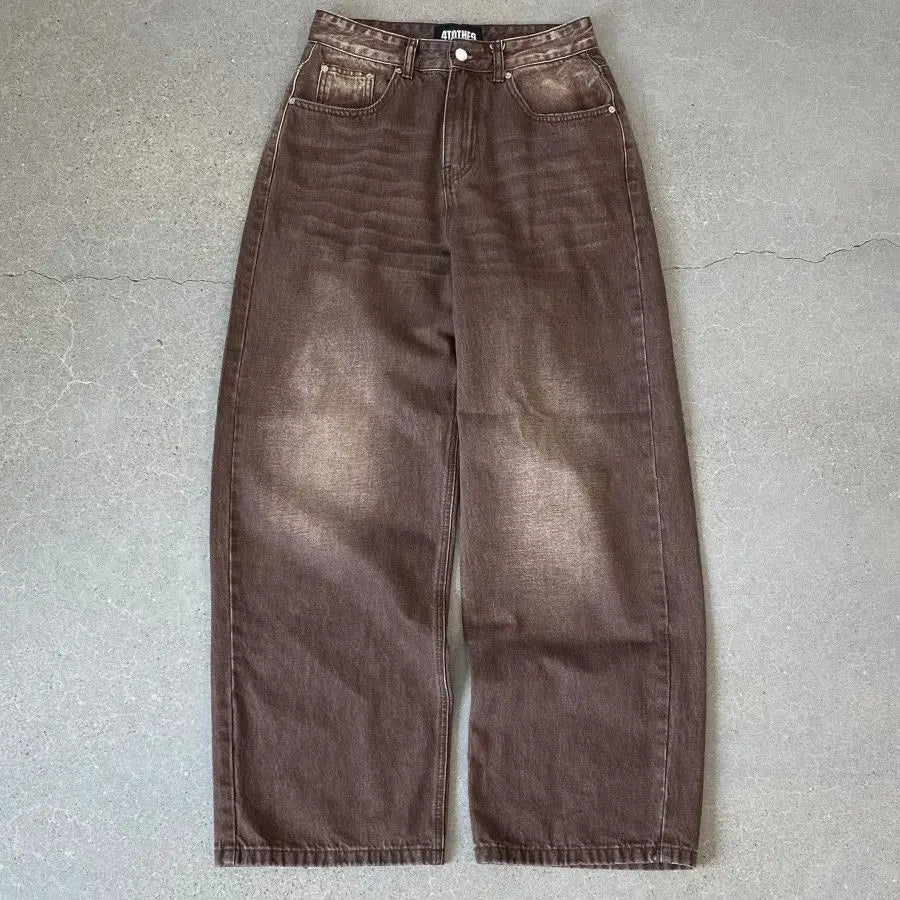 Matcha Gradient Wide Leg Jeans