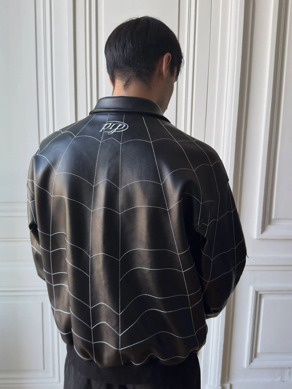 Spider Patchwork Leather Jacket