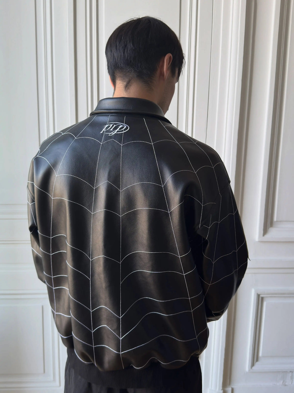 Spider Patchwork Leather Jacket