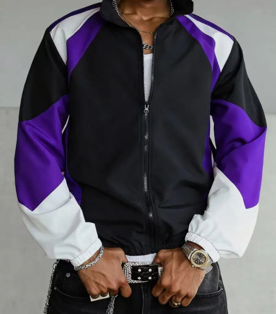 Color-Block Windproof Jacket