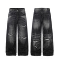 Ripped Black Wide Leg Jeans