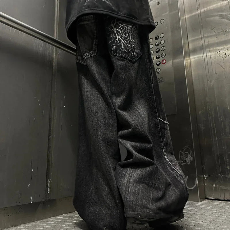 Spider Embroidered Phantom Jeans