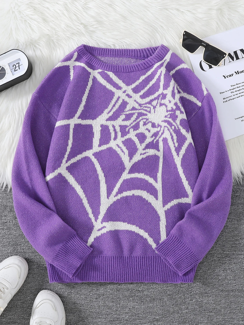 Spider Web Knit Sweater