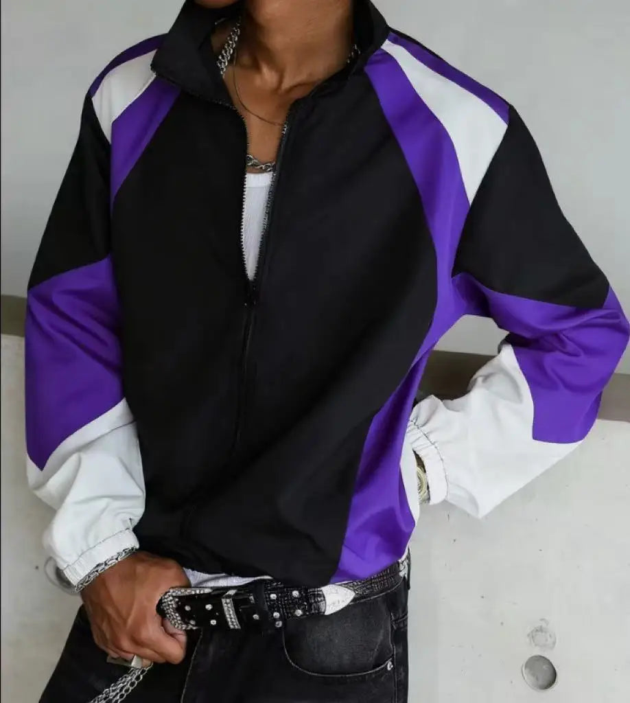 Color-Block Windproof Jacket