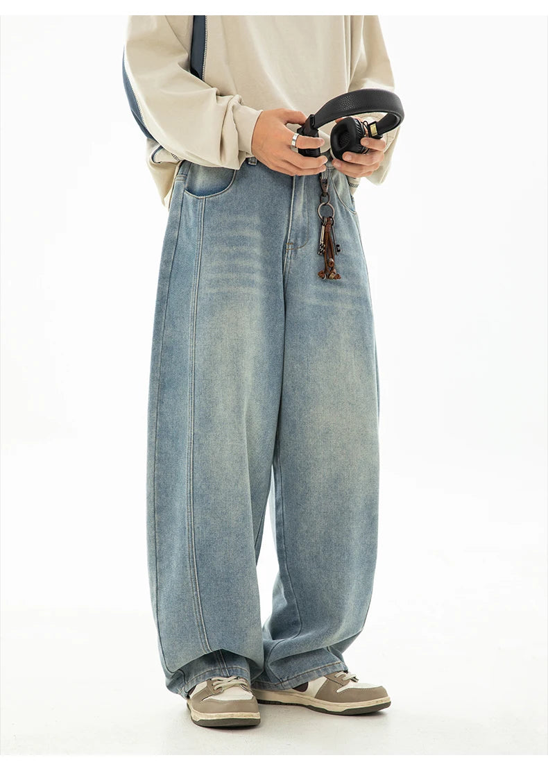 Retro Washed Curved Jeans