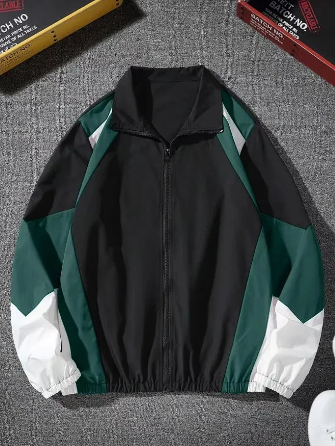 Color-Block Windproof Jacket