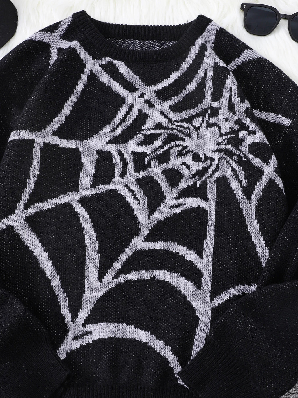 Spider Web Knit Sweater