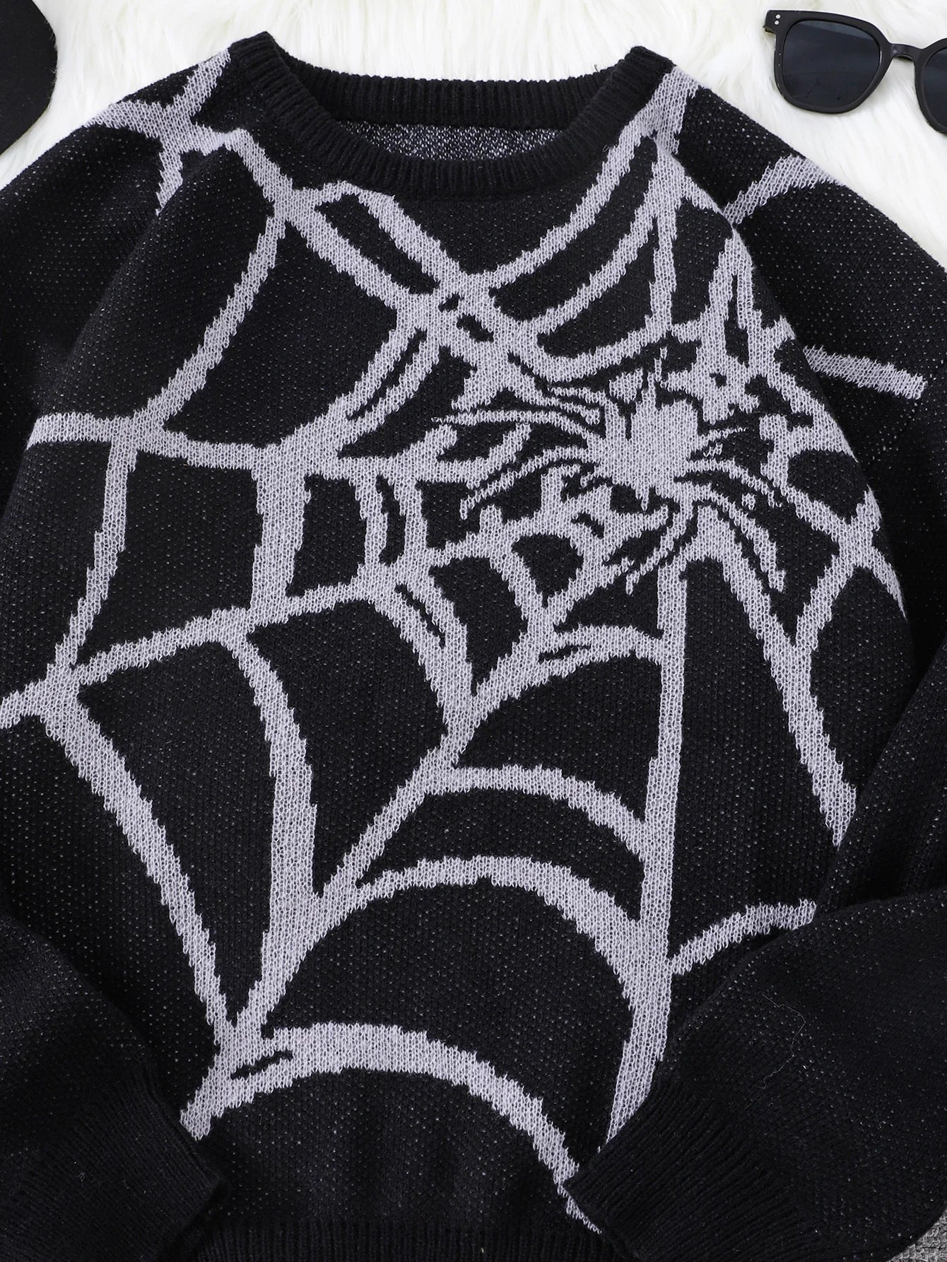 Spider Web Knit Sweater