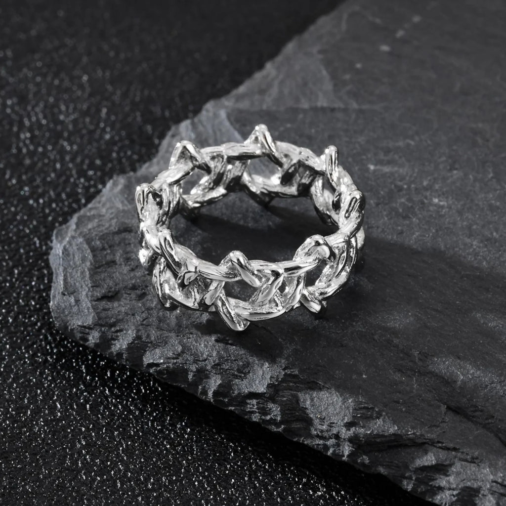Thorn Star Stainless Steel Ring