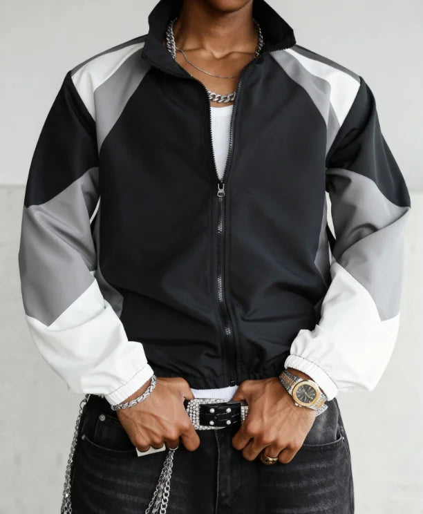 Color-Block Windproof Jacket