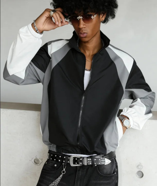 Color-Block Windproof Jacket
