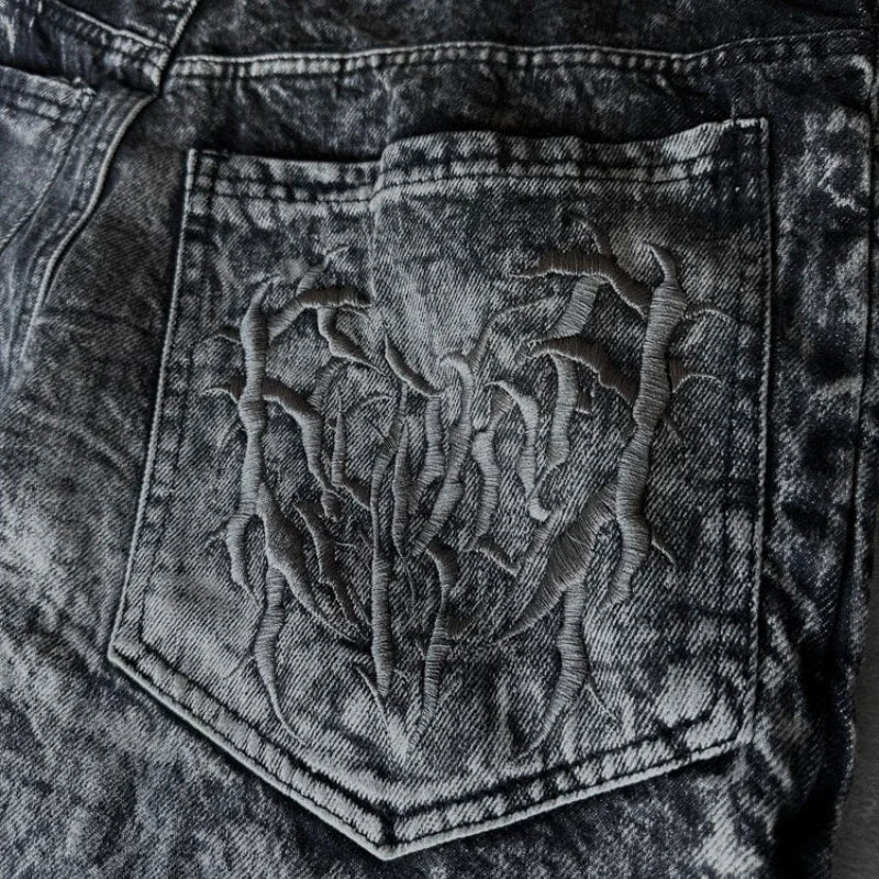 Spider Embroidered Phantom Jeans