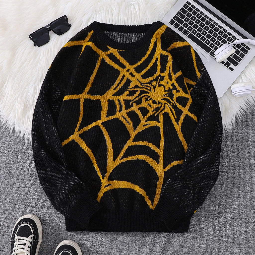 Spider Web Knit Sweater
