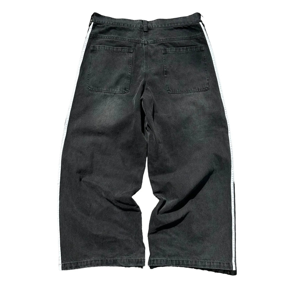 Y2K Striped Wide Leg Jeans