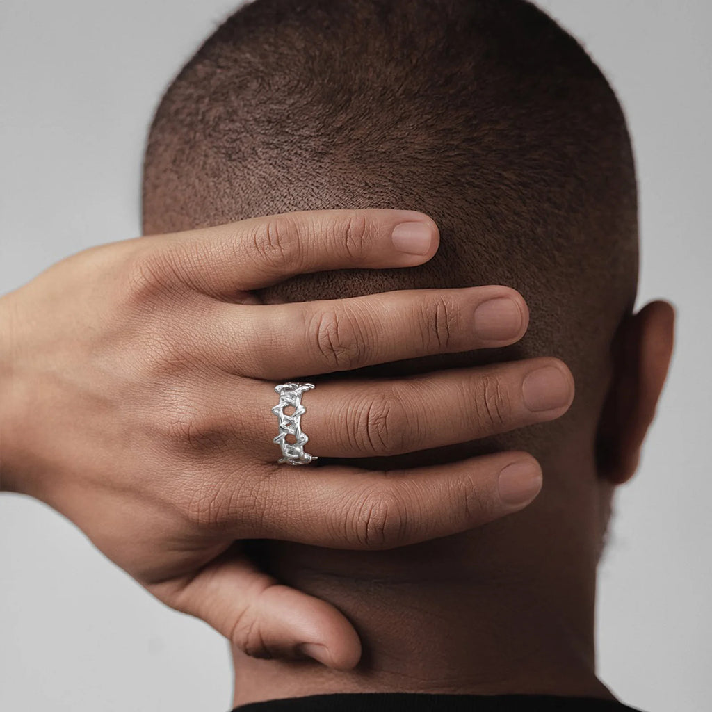Thorn Star Stainless Steel Ring