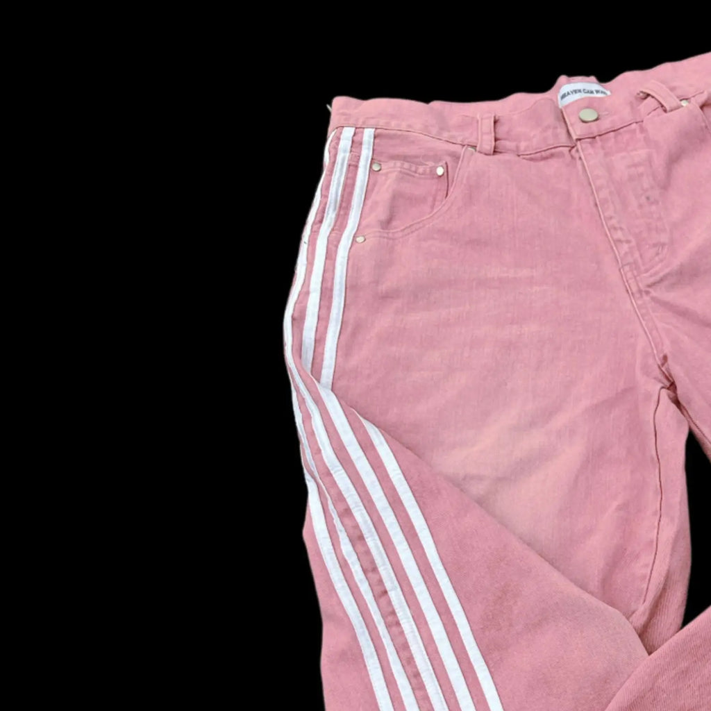 Y2K Striped Wide Leg Jeans