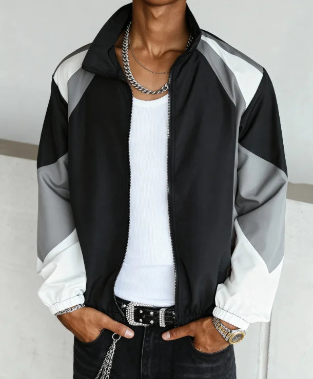 Color-Block Windproof Jacket