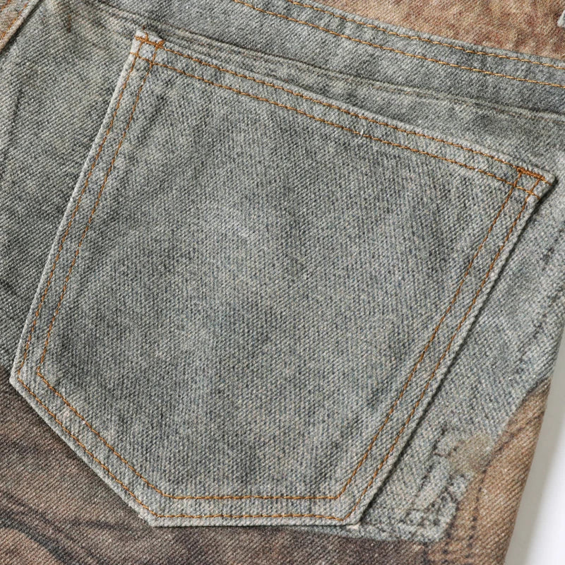 Patchwork Denim Pants
