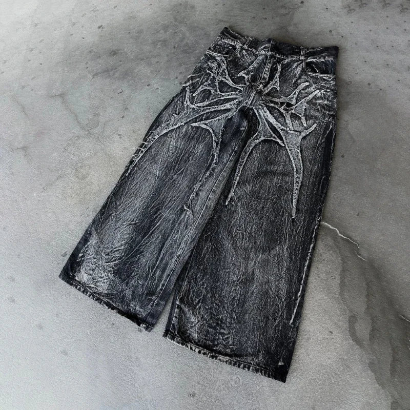 Spider Embroidered Phantom Jeans