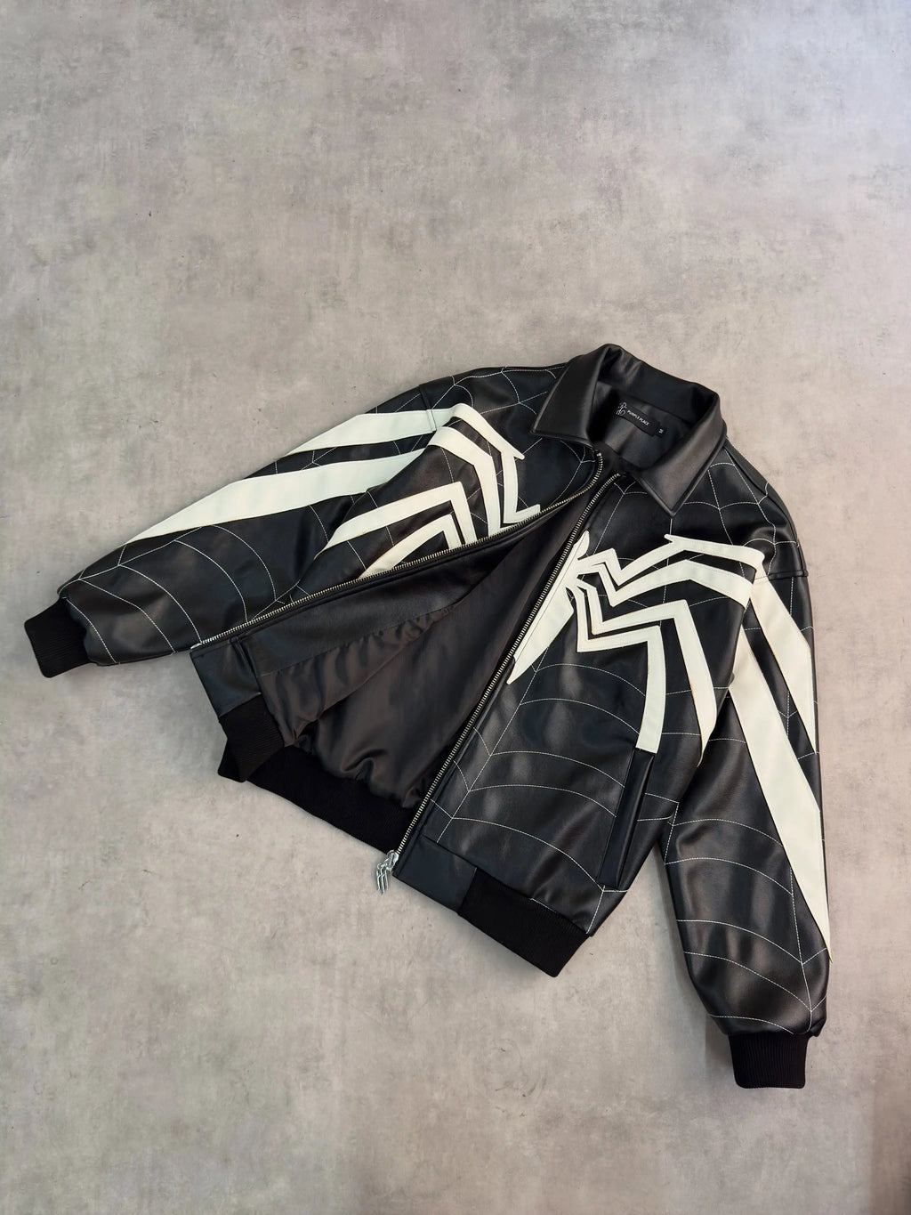 Spider Patchwork Leather Jacket