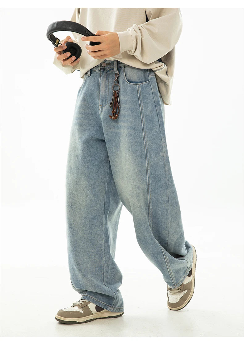 Retro Washed Curved Jeans
