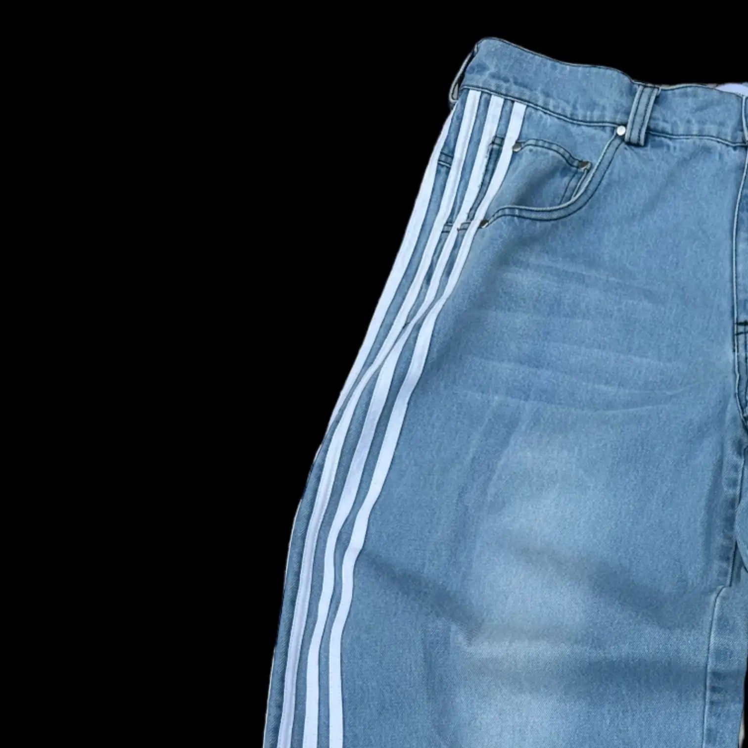 Y2K Striped Wide Leg Jeans