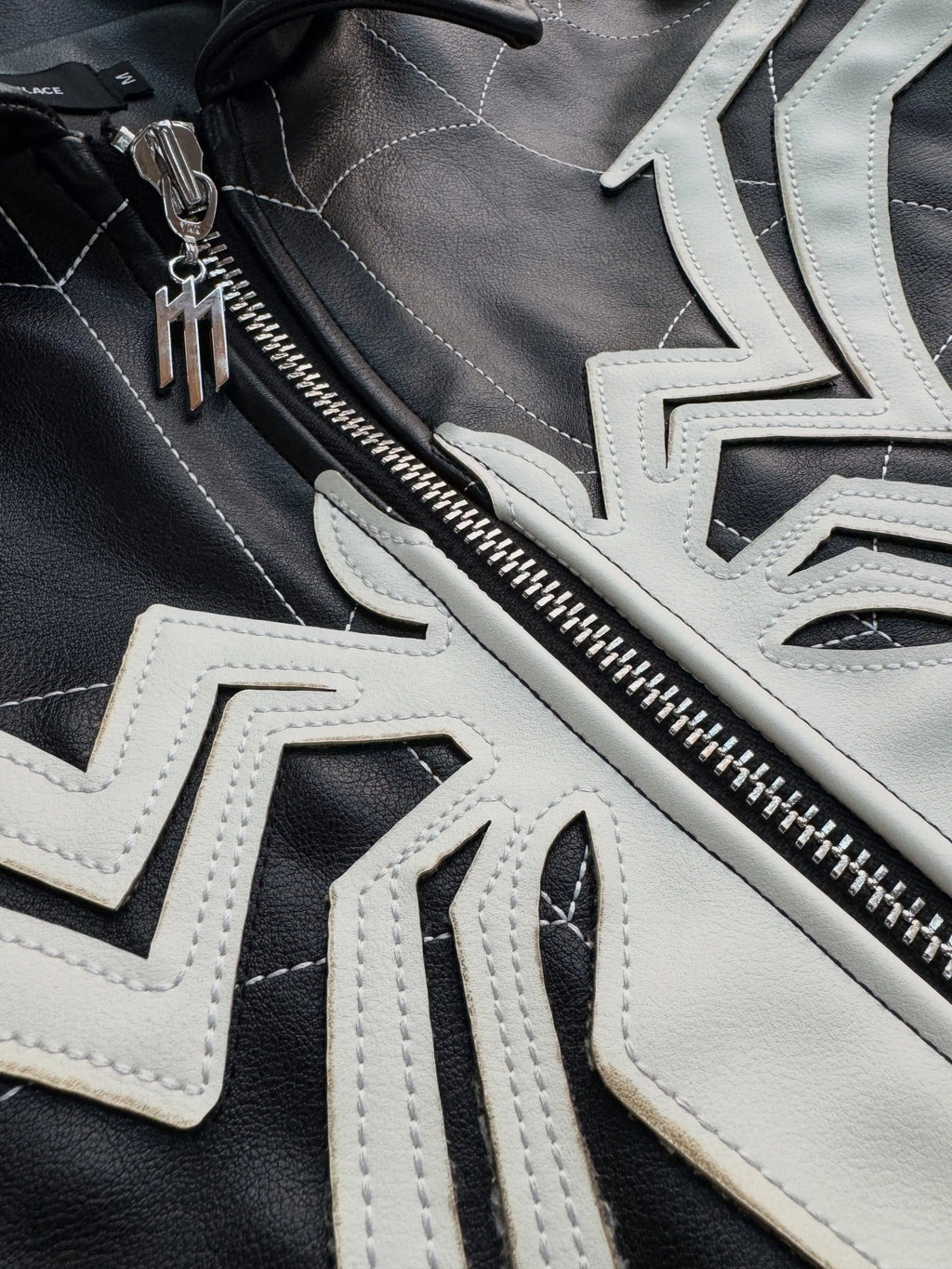 Spider Patchwork Leather Jacket