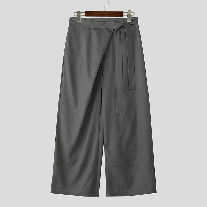 Lace-Up Wide Leg Joggers