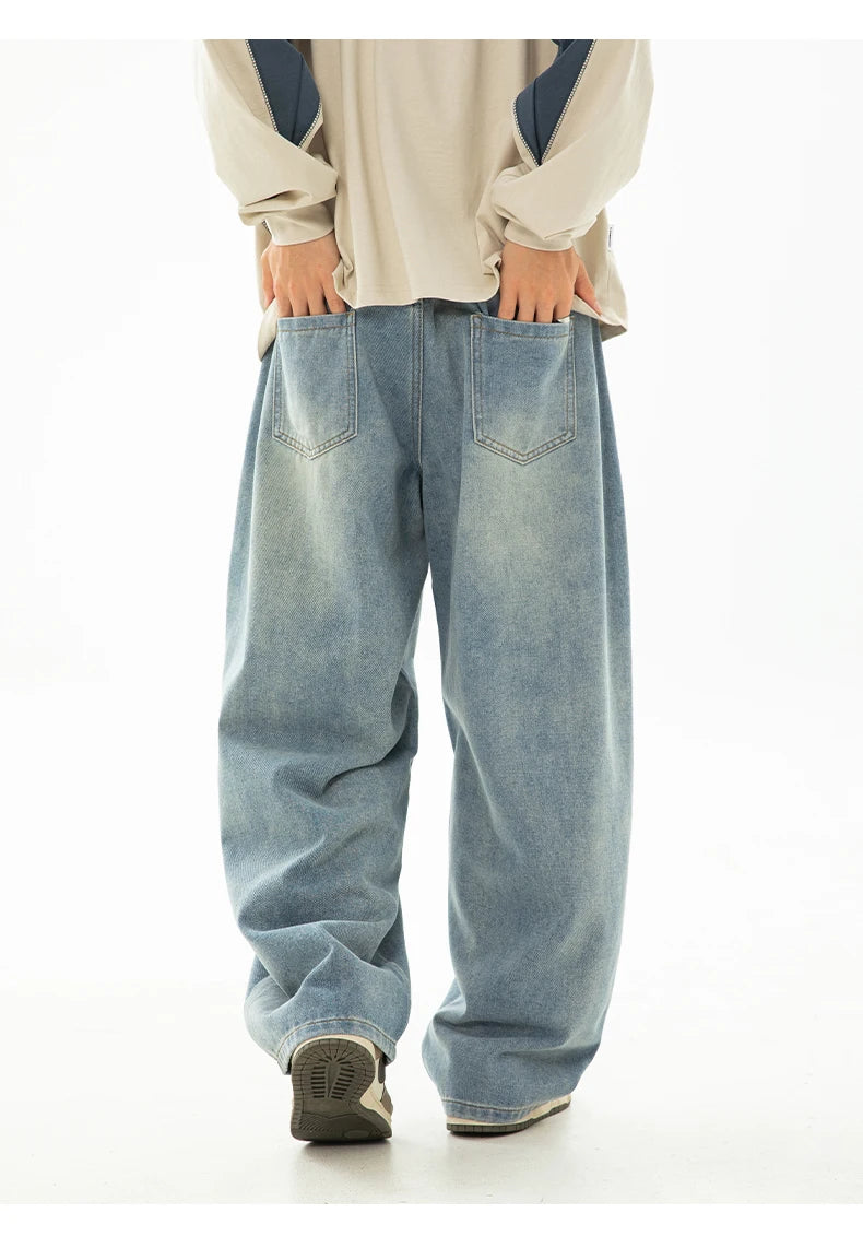 Retro Washed Curved Jeans