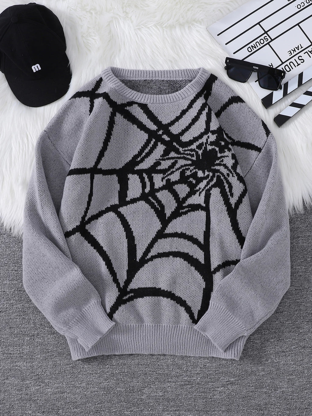 Spider Web Knit Sweater
