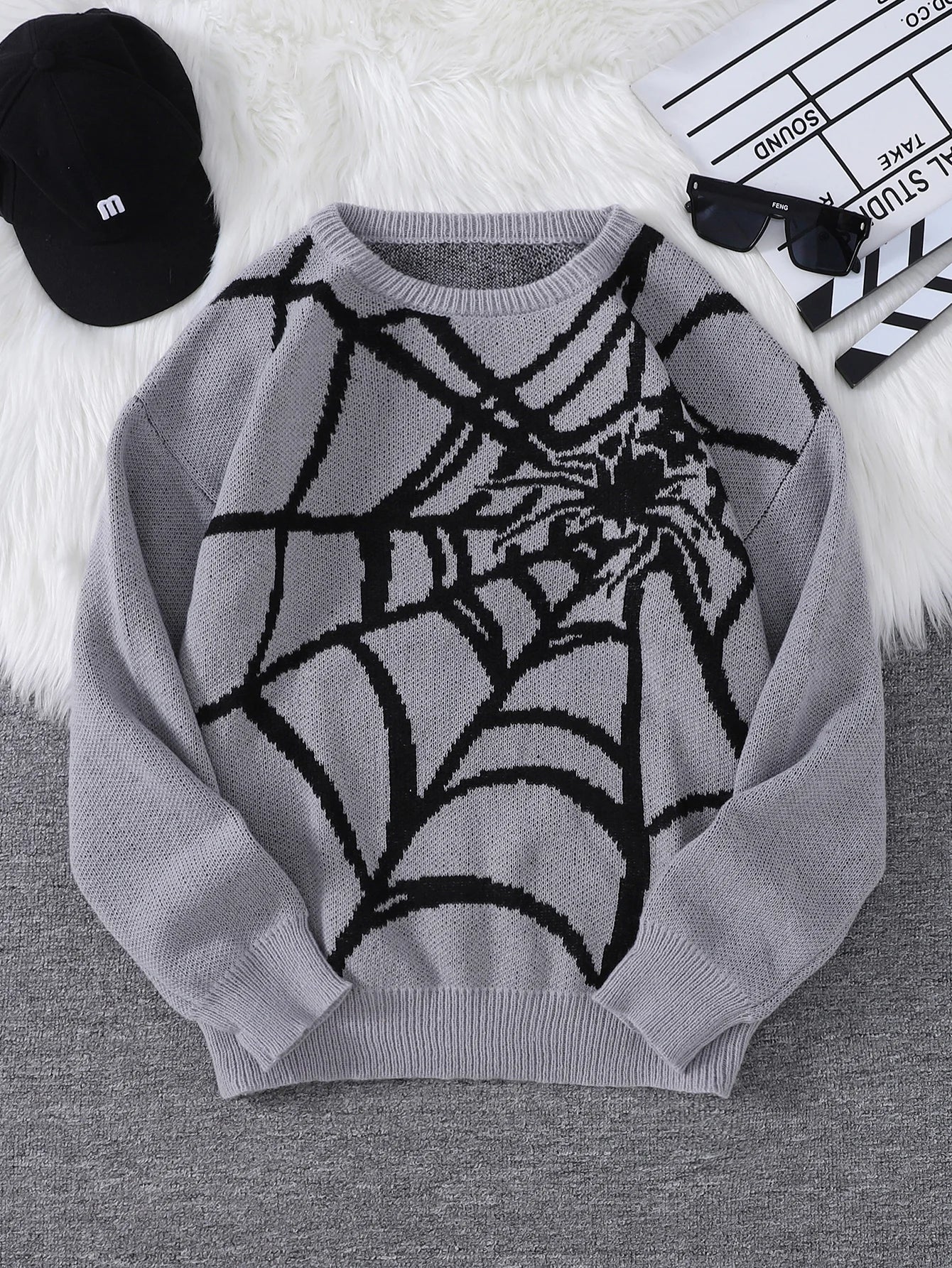 Spider Web Knit Sweater
