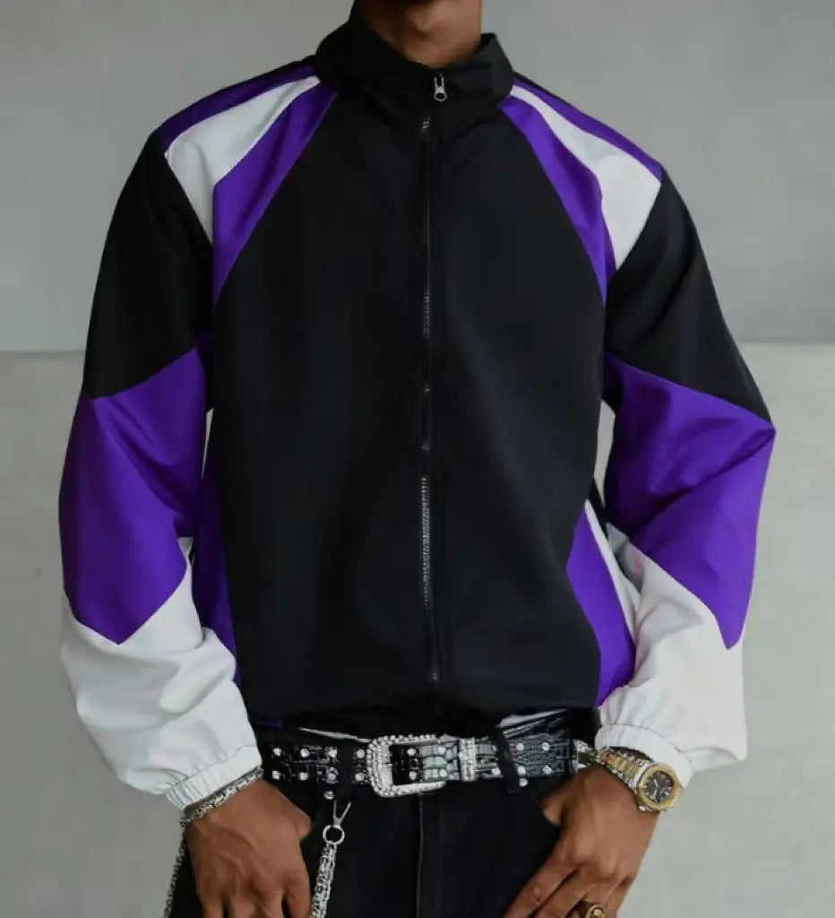 Color-Block Windproof Jacket