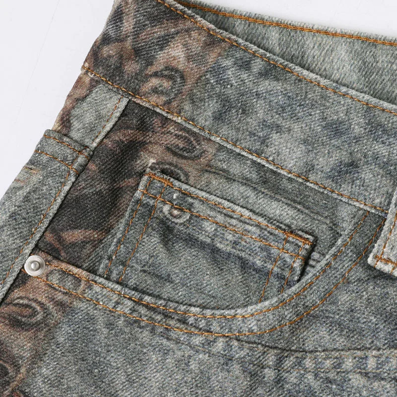 Patchwork Denim Pants