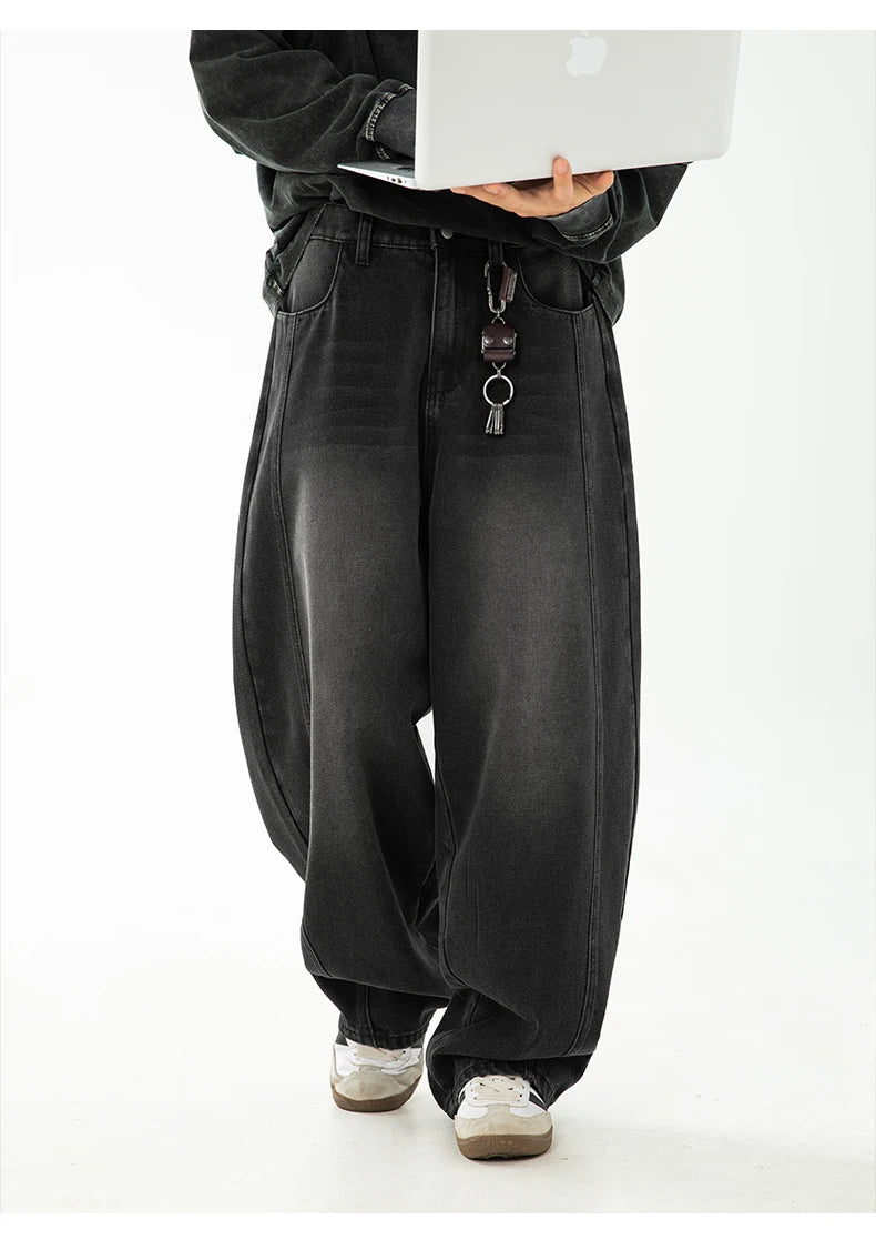 Retro Washed Curved Jeans