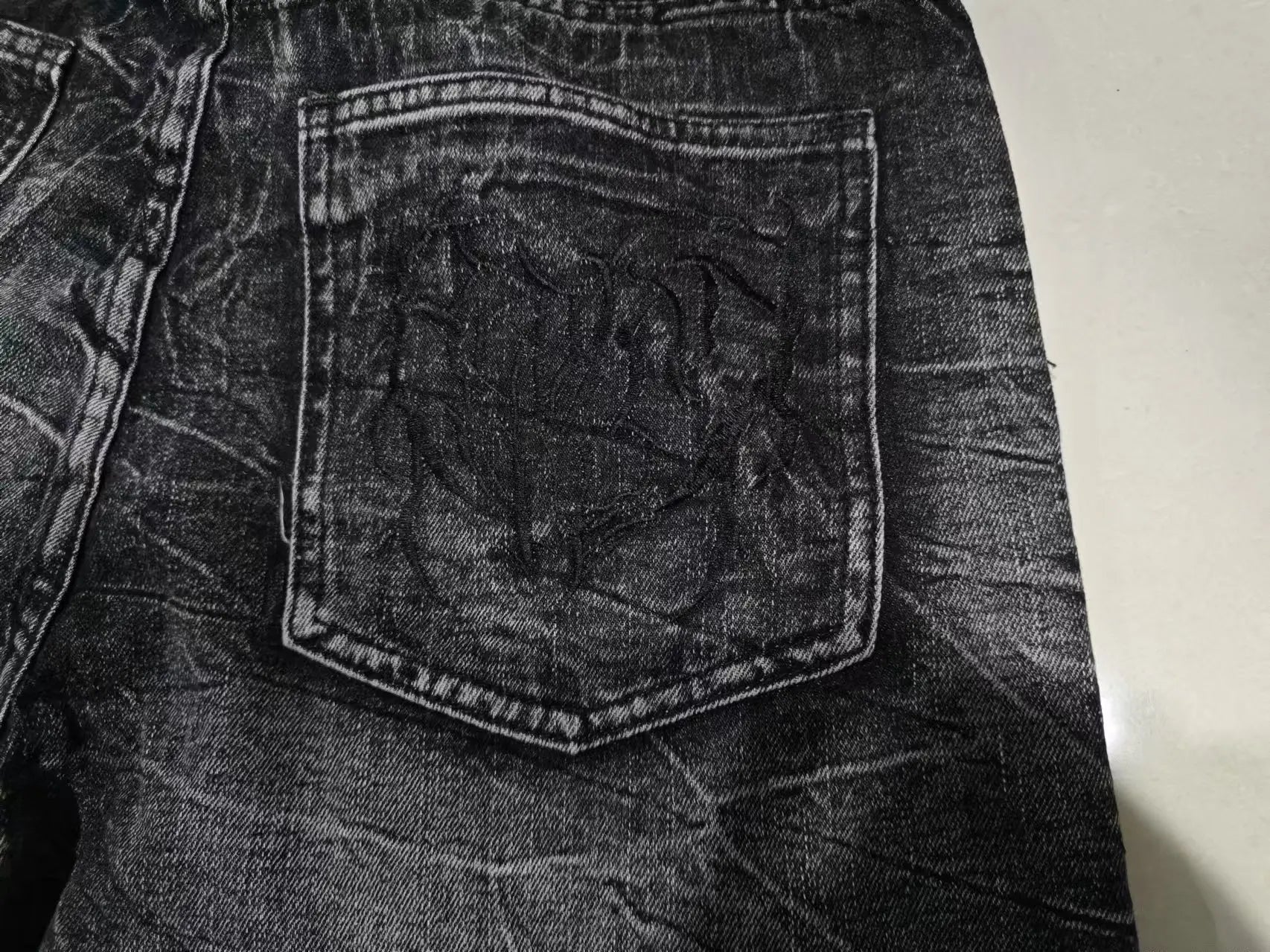 Spider Embroidered Phantom Jeans