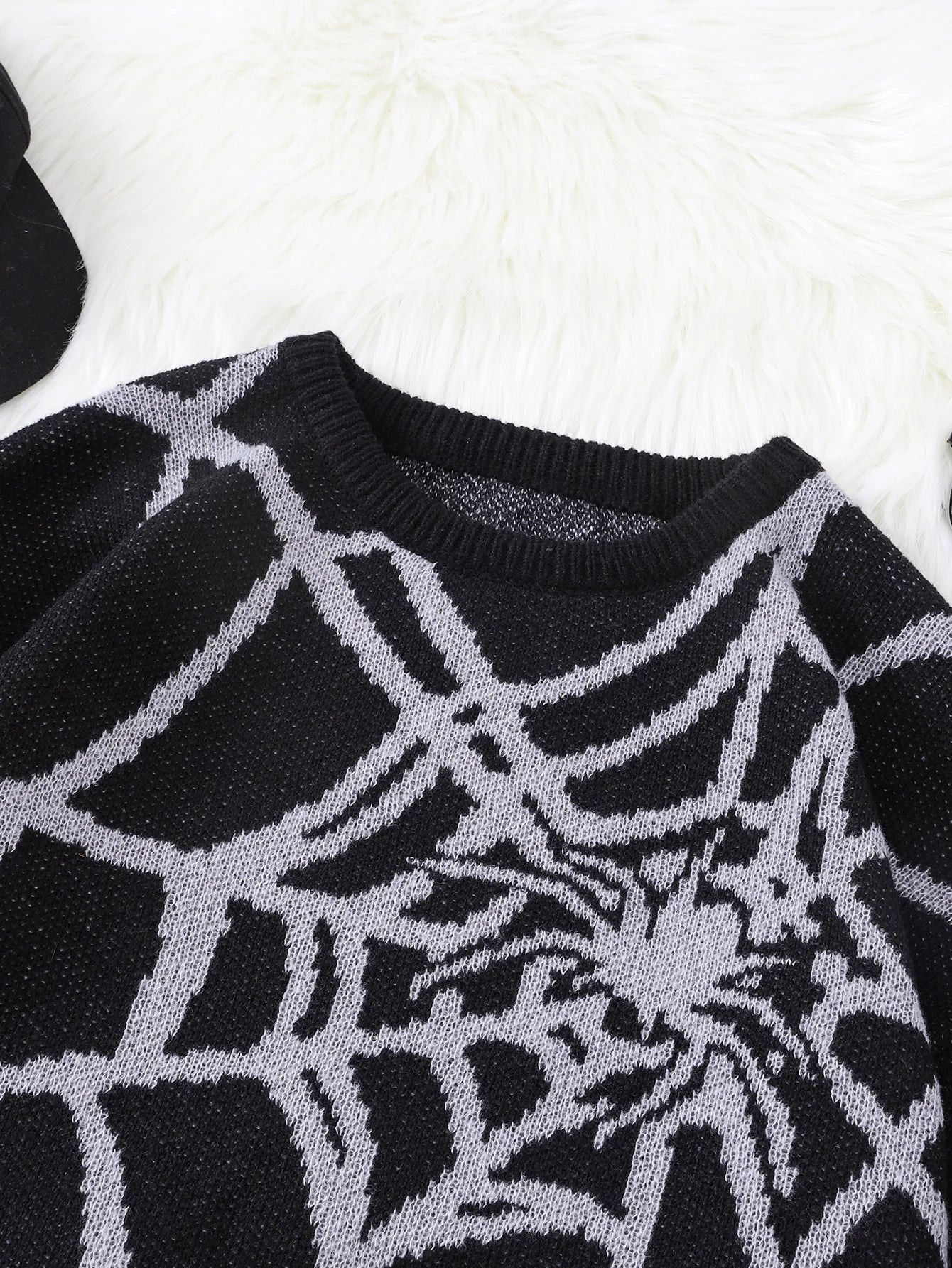 Spider Web Knit Sweater