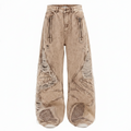 Retro Broken Hole Baggy Wide Jeans