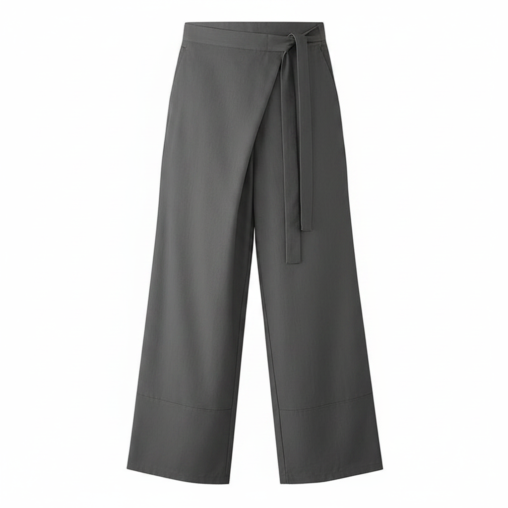 Lace-Up Wide Leg Joggers