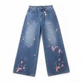 Plum Blossom Embroidered Jeans