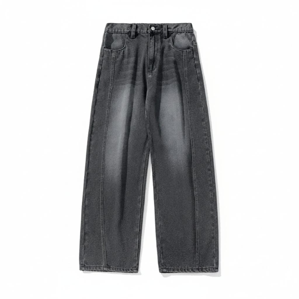 Retro Washed Curved Jeans