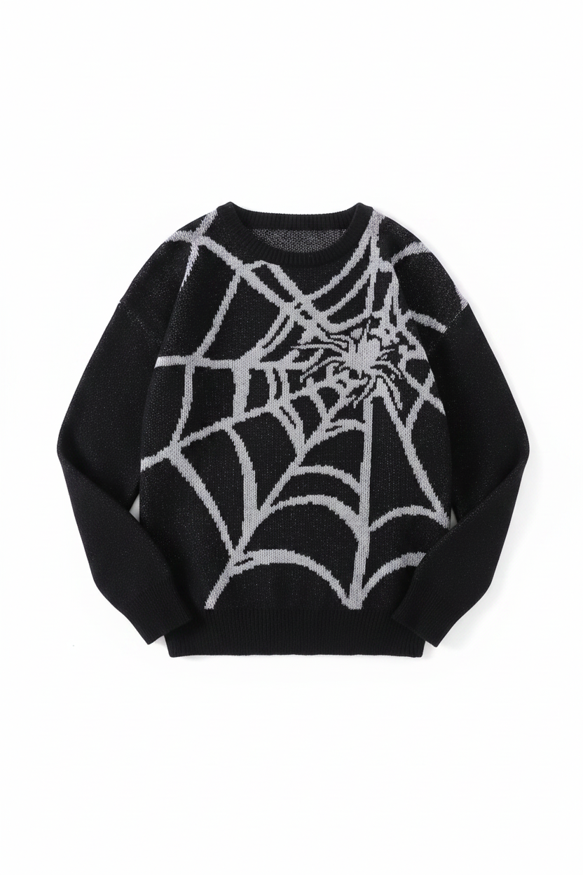 Spider Web Knit Sweater