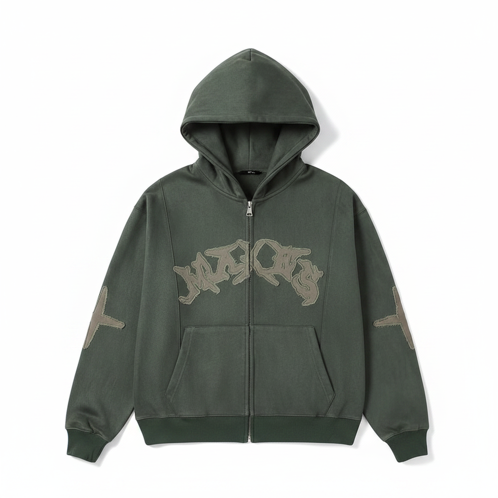 Suede Patchwork Hoodie